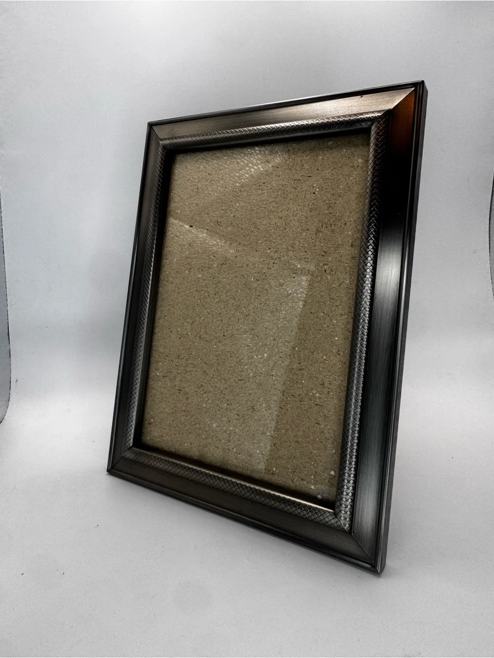 Malden Black silver Photo Frame with Textured Inner Trim